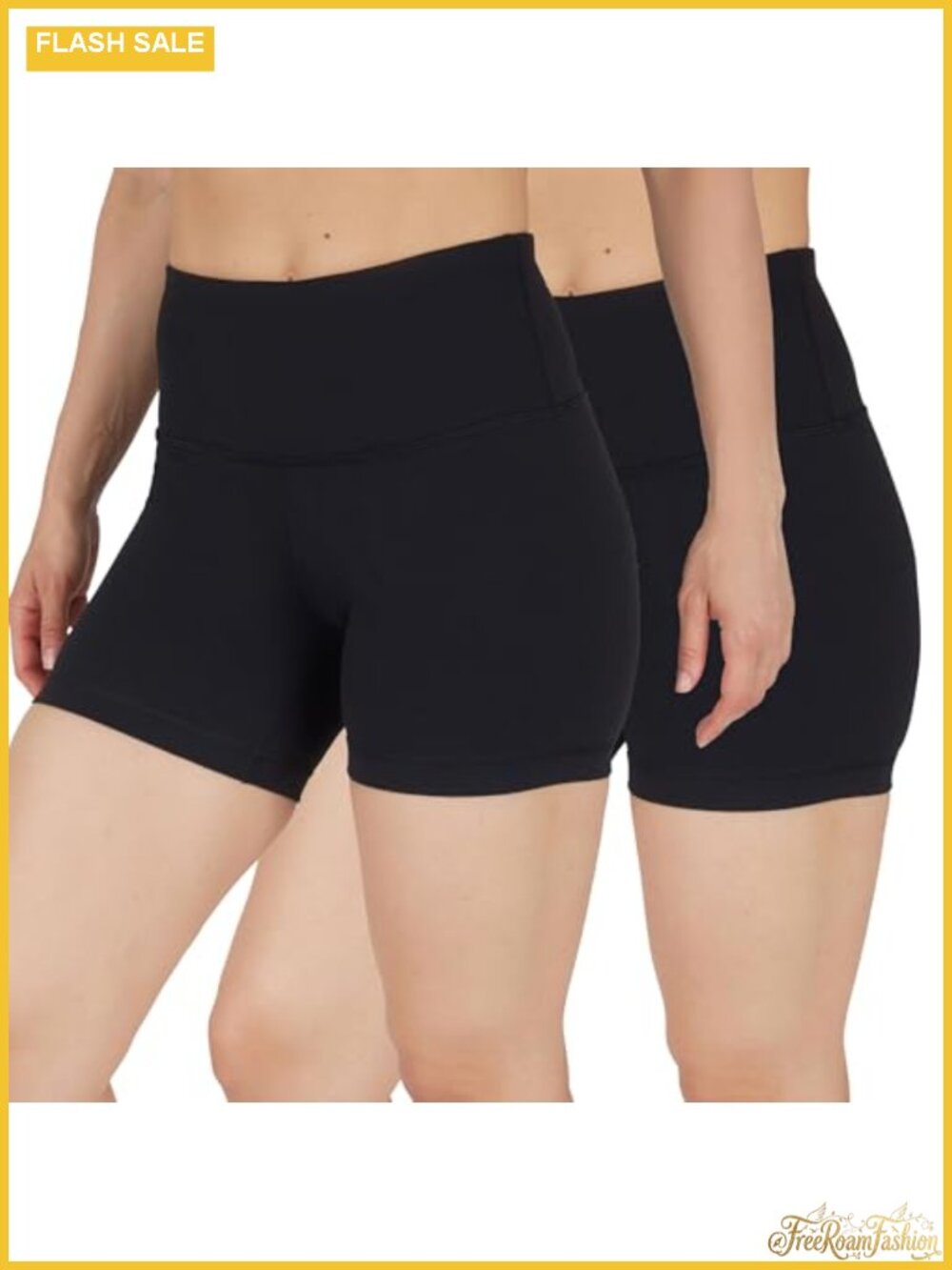 High Waisted Biker Shorts Ribbed Workout Yoga Running Tummy Control Spandex